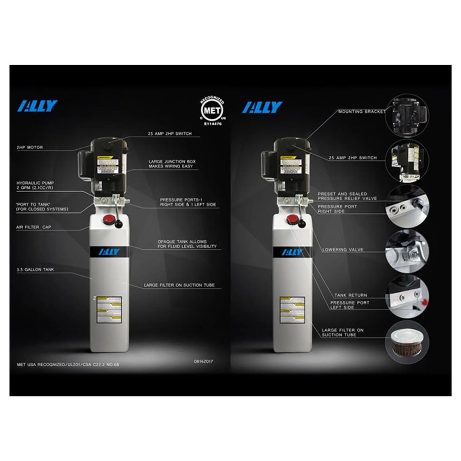 Atlas Platinum PVL9BP ALI Certified 2-Post Lift 9,000 lbs. #ATEAP-PVL9BP-FPD - Image 10