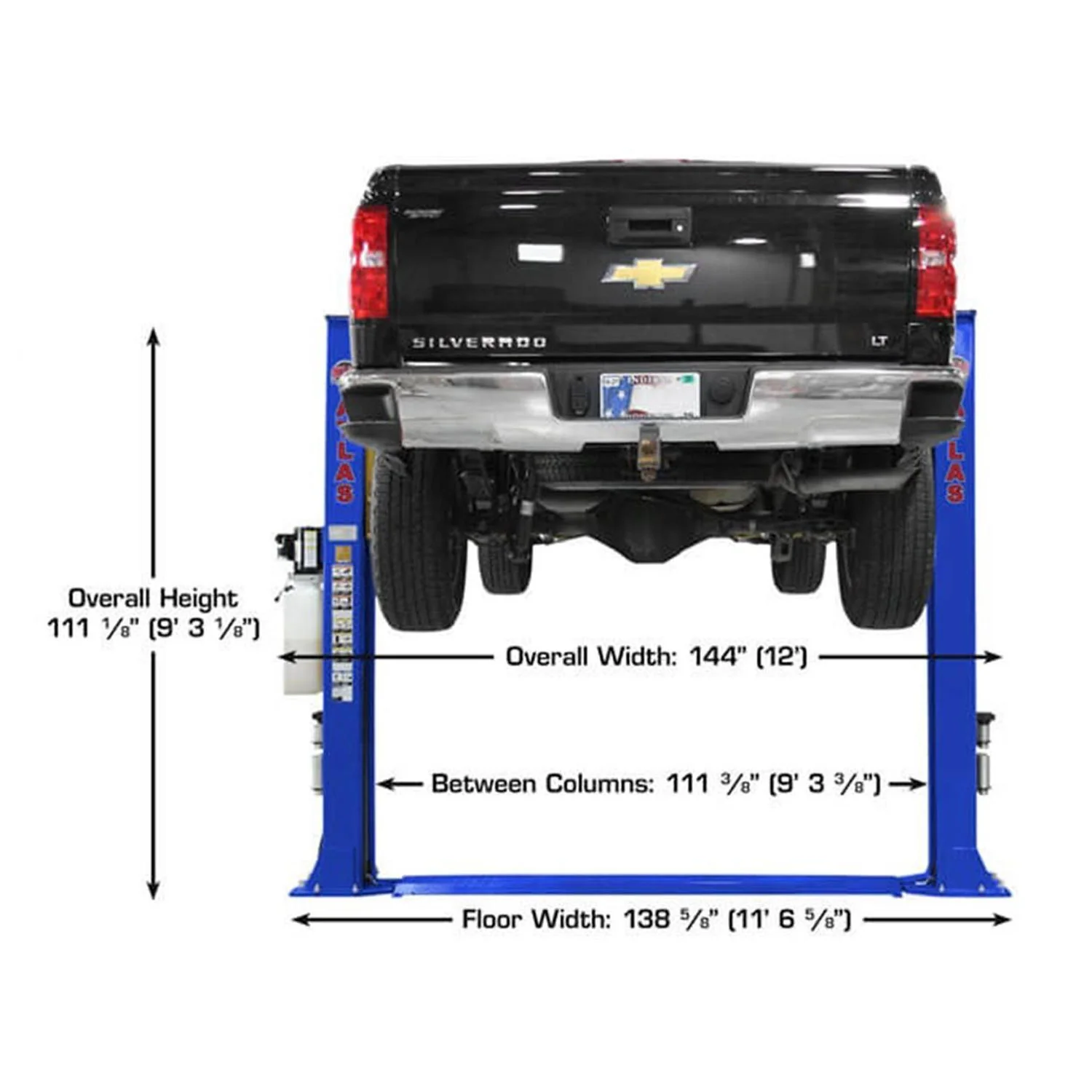 Atlas Platinum PVL9BP ALI Certified 2-Post Lift 9,000 lbs. #ATEAP-PVL9BP-FPD - Image 3