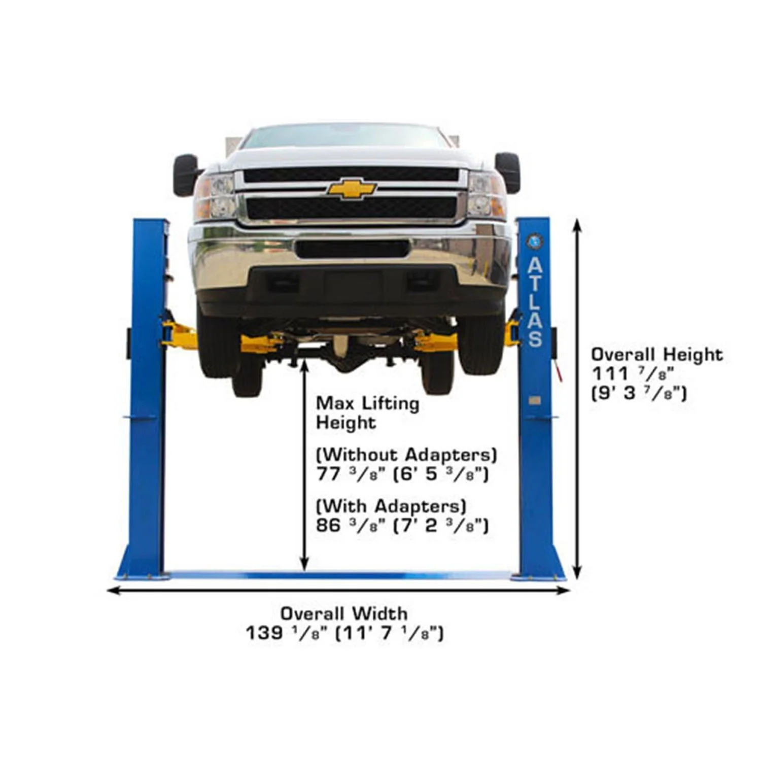BP10000X Commercial Grade Baseplate 2-Post Lift 10,000 lbs #ATEATTD-BP10000X-FPD - Image 3