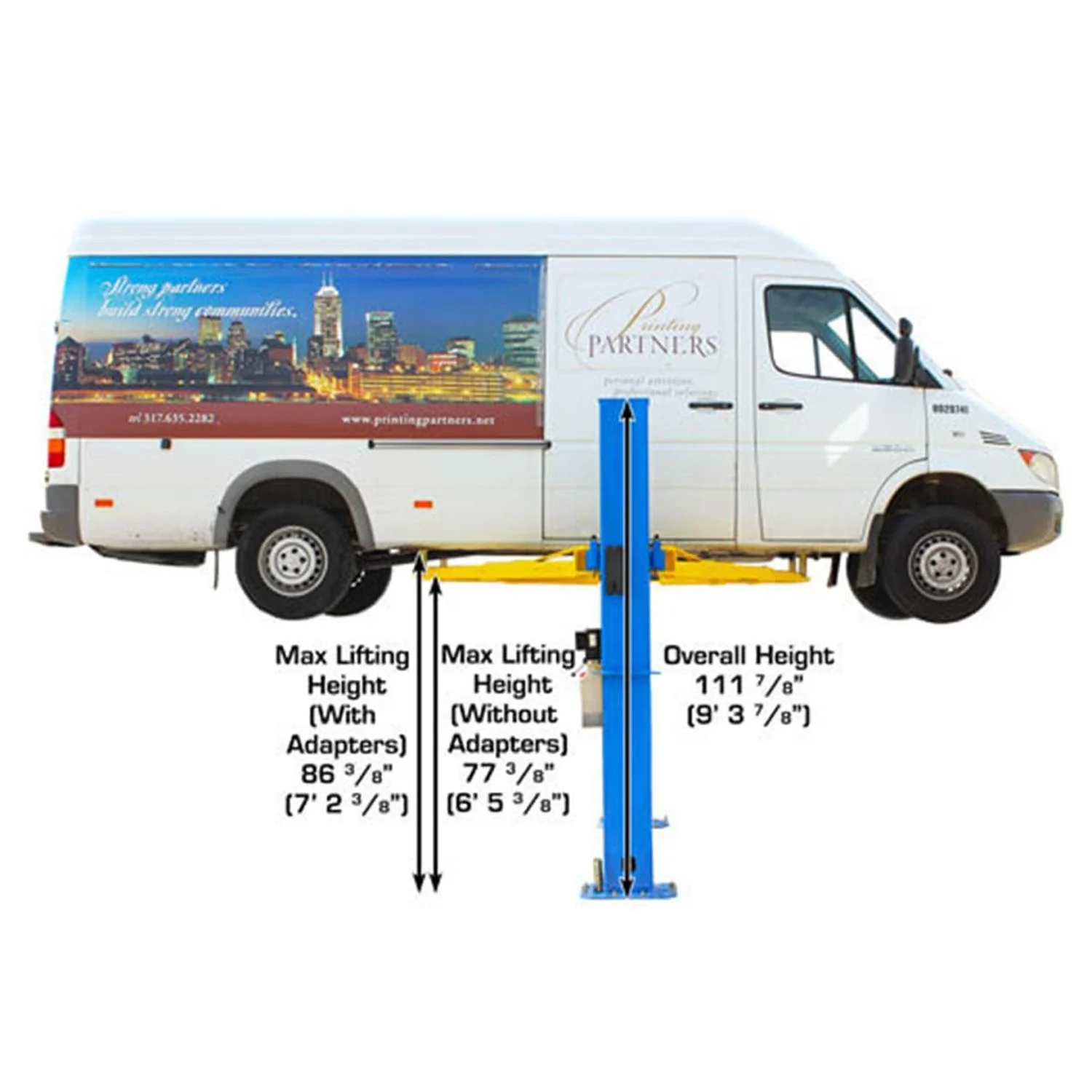 BP10000X Commercial Grade Baseplate 2-Post Lift 10,000 lbs #ATEATTD-BP10000X-FPD - Image 6