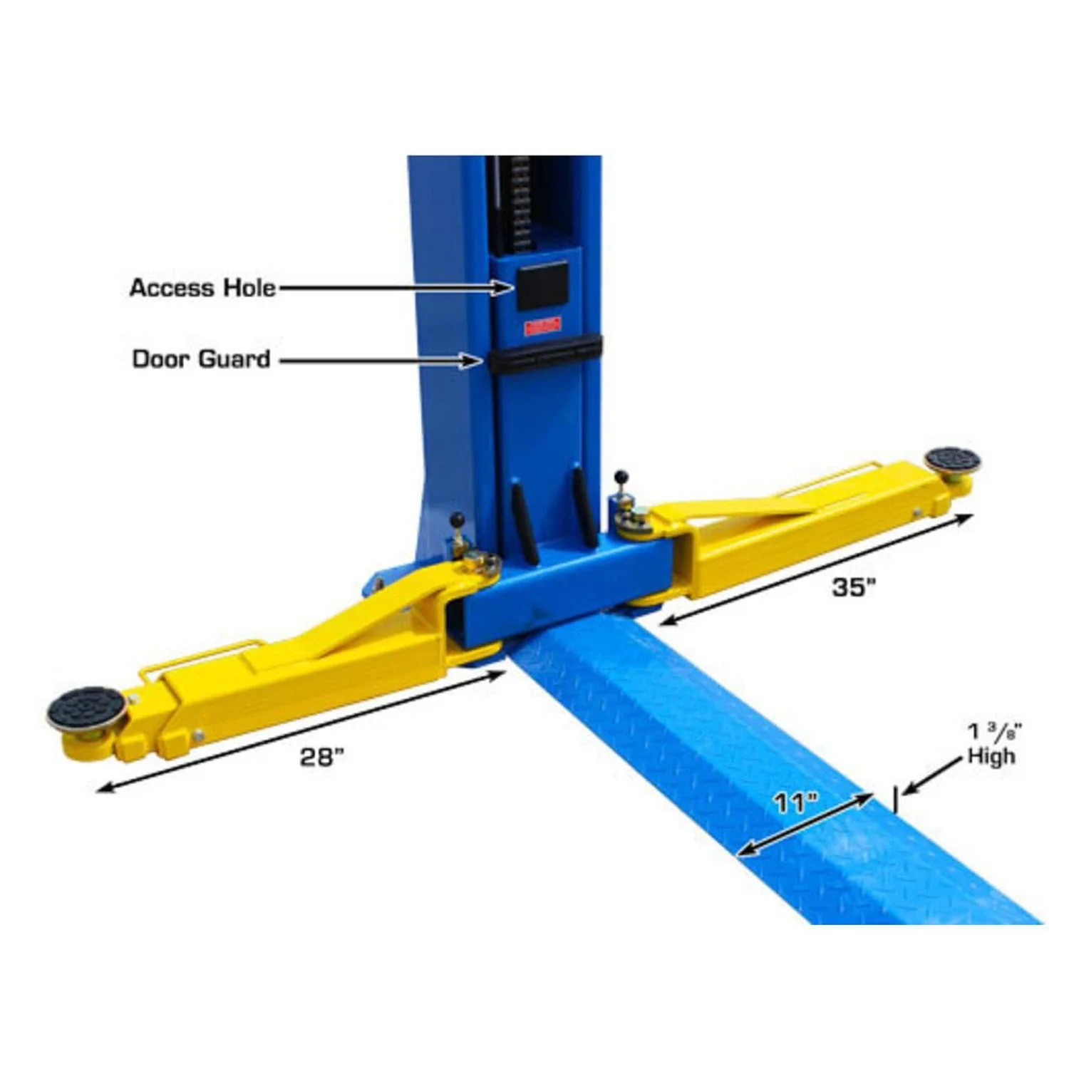 BP10000X Commercial Grade Baseplate 2-Post Lift 10,000 lbs #ATEATTD-BP10000X-FPD - Image 9