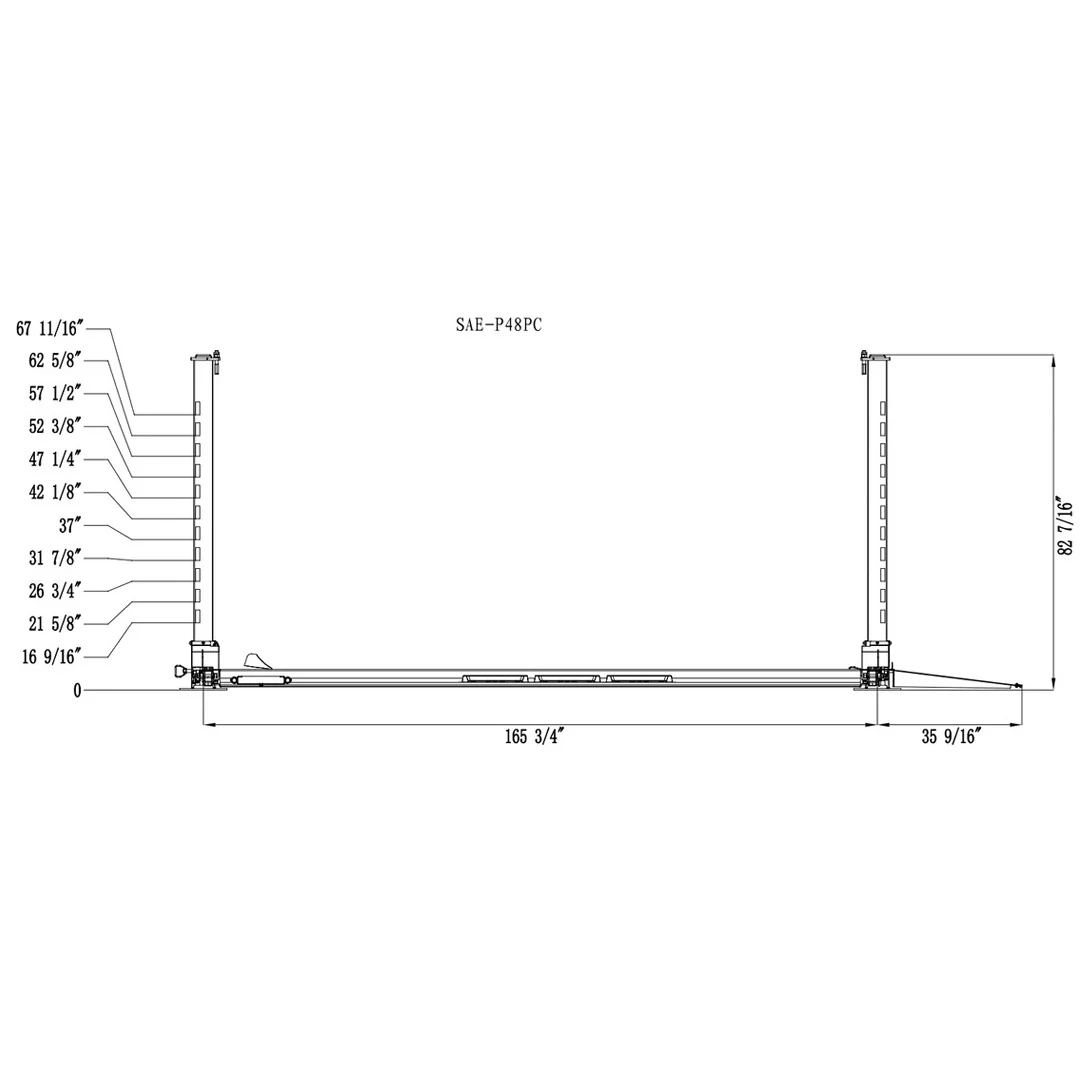 Stratus Steel Construction & Sleeve Containment 8k lbs 4 Post Mobile Car Lift SAE-P48PC - Image 5